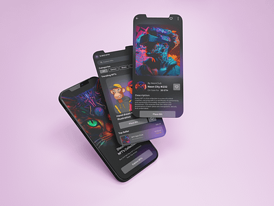 NFT Mobile App | UX/UI | UI Design dark theme dark theme app ui dark theme ui nft nft app ui nft mobile app nft mobile app ui nft website