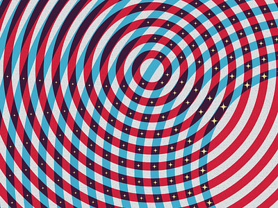 Stars and Stripes concentric design geometry illusion intersections maths motion motion graphics optical rings stars stripes