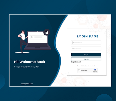 Login Page graphic login ui