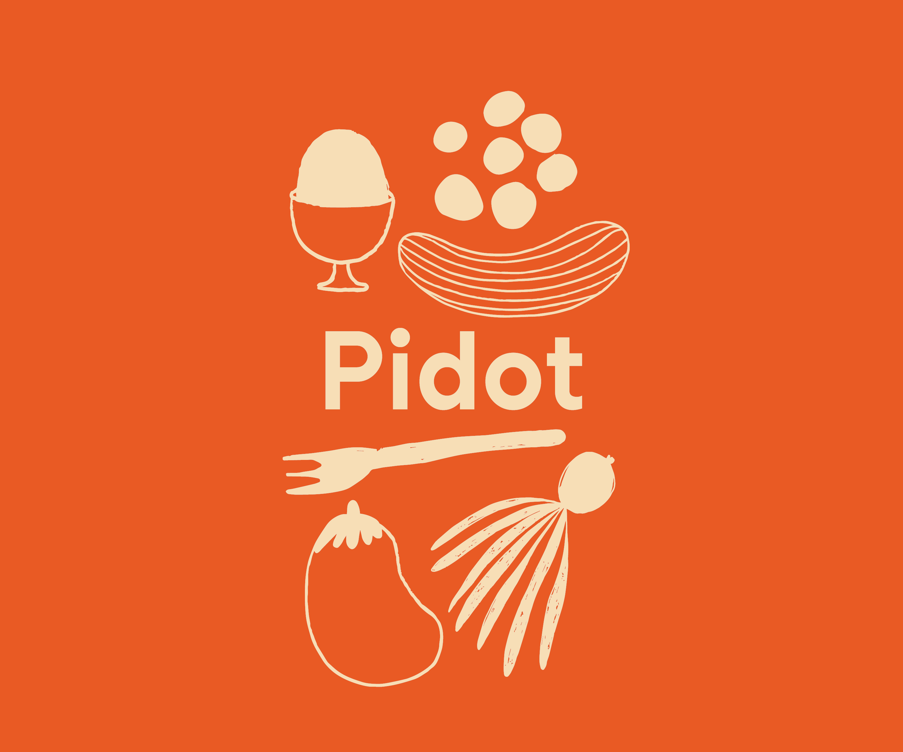 Pidot logo foodlogo illustration logo logodesign