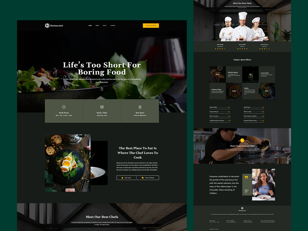 Restaurant Website designs, themes, templates and downloadable graphic ...
