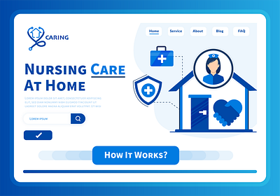 Nursing Care Web Landing Page Design