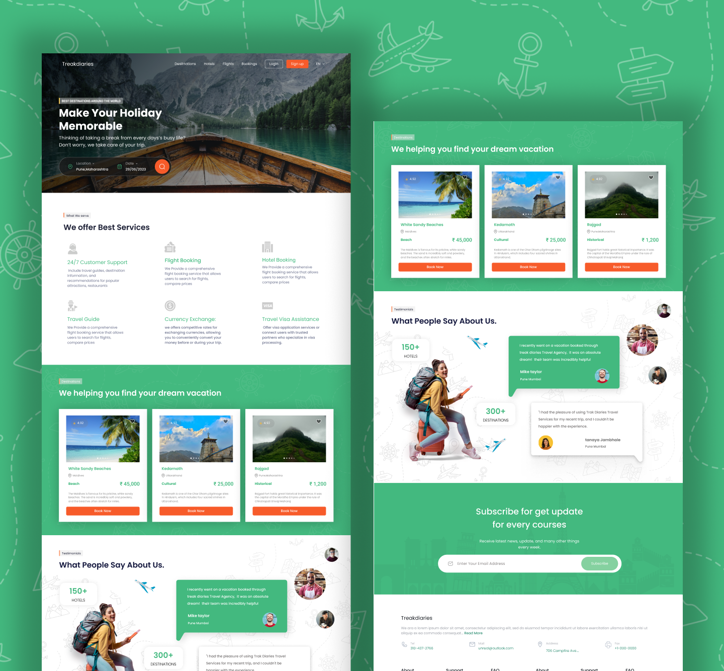 Travel Website UIUX adventureui destinationdesign digitalnomad exploredesign interactivedesign minimaltravel mobiledesign responsivedesign tourismui travelapp travelui uianimation userexperience userinterface uxdesign vacationwebsite visualdesign wanderlustdesign webdesign websiteinspiration
