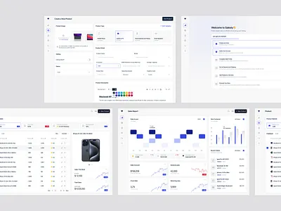 Salesly, Product screens .chart adding product analytics dashboard data details getting started grapch presentage product saas sales table