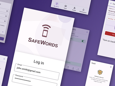 Mobile App - SafeWords android app graphic design mobile ui ux