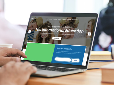 Education landing page design education graphic design institute international learner print design student teacher ui ux web design