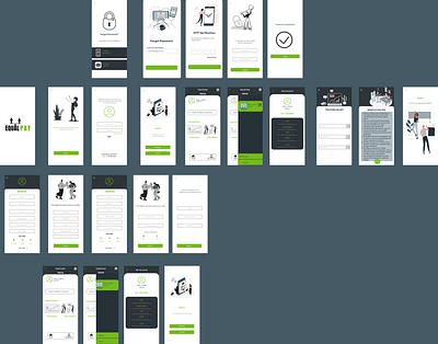 EQUAL PAY MOBILE APP UI app ui design ui ux vecotors