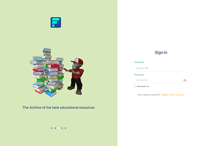 Educational Platform Login Page design landingpage loginpage ui uidesign uiux uiuxdesign uxdesign