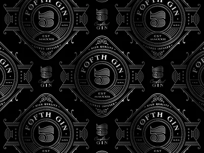 Fofth Gin brand identity branding distillery gin graphic design logo logo design vector