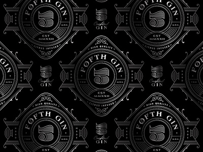 Fofth Gin brand identity branding distillery gin graphic design logo logo design vector