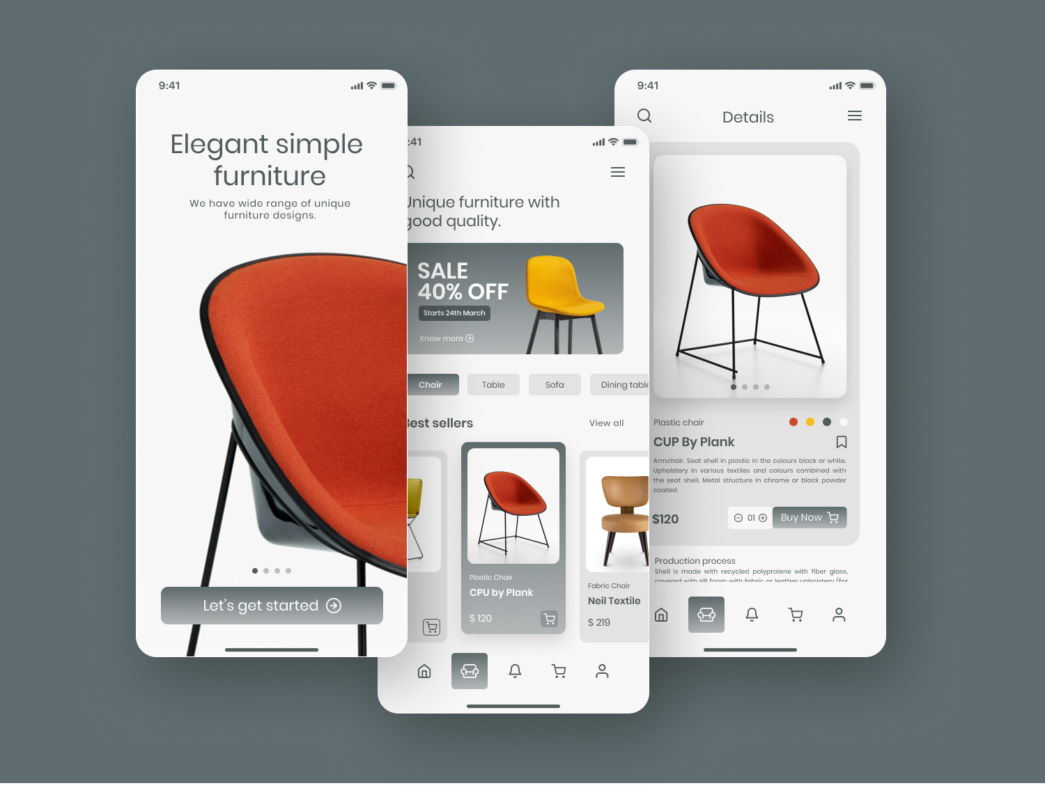 Elegance furniture website & app design app app design branding elegance furniture graphic design ios app landing page minimal minimal design minimalist product design typography ui ui design ux ux design webpage website design