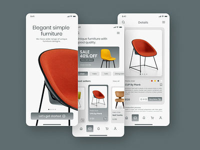 Furniture website & app design app app design branding elegance furniture graphic design ios app landing page minimal minimal design minimalist product design typography ui ui design ux ux design webpage website design