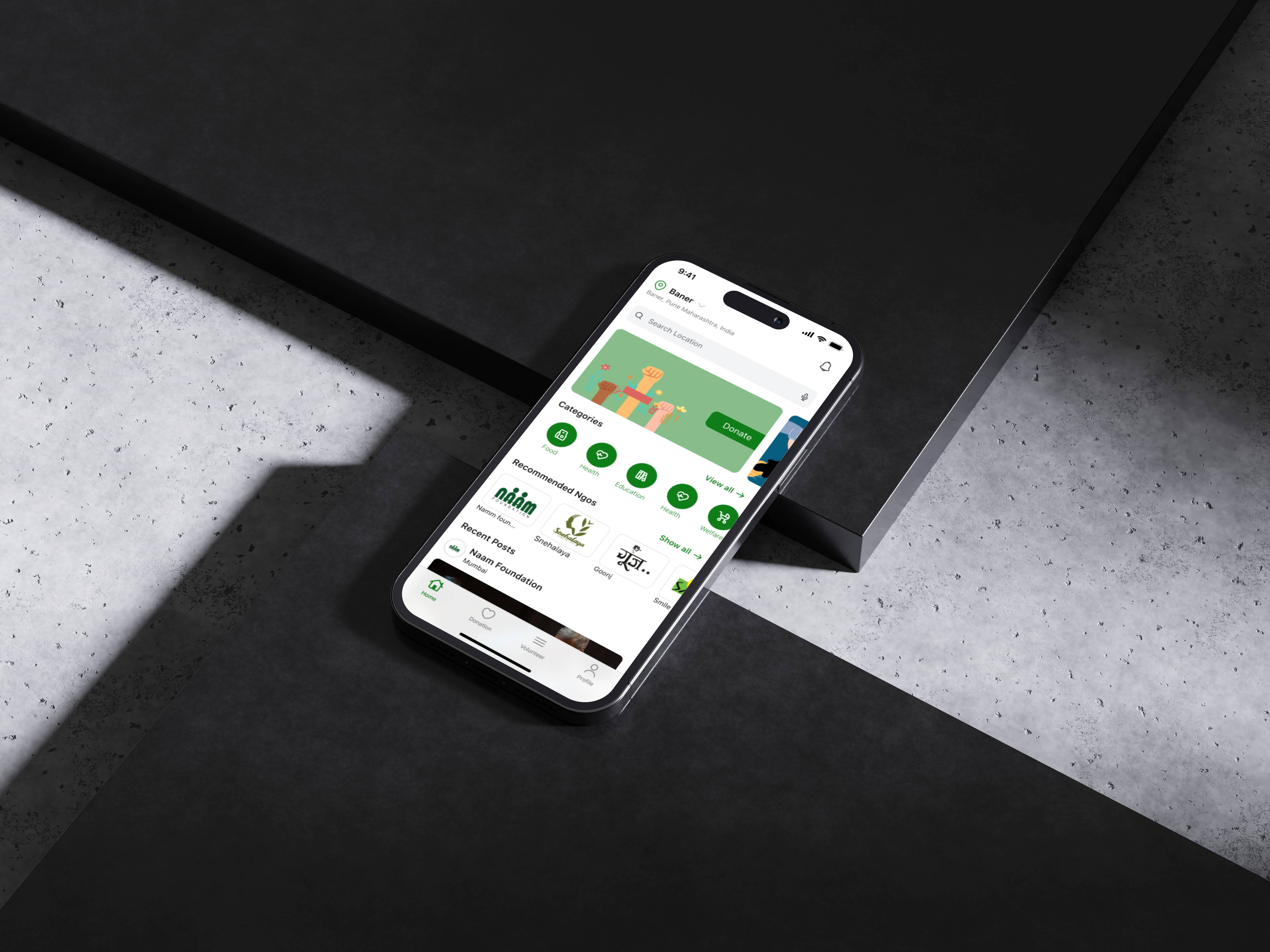 NGO Application UI design accessibledesign charityapp communityengagement communityservice designforimpact digitalinclusion empathydrivendesign humanitariandesign mobileappdesign ngoapp nonprofit philanthropy socialchange socialimpact uiforgood usercentereddesign volunteerexperience