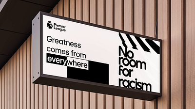 Premier League - "No room for racism" campaign poster animation billboard catalyst football graphic design mockup poster premier league sign sport