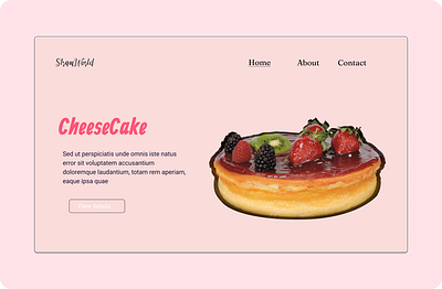 Strawberry cake hero banner :) branding design graphic design ui ux