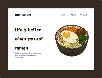 Ramen hero banner branding design ui ux