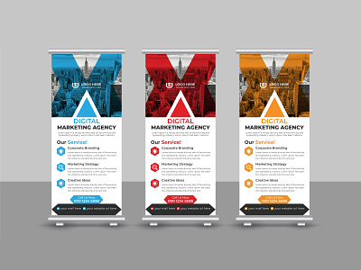 Corporate Business Marketing Roll Up Banner Design advertisement banner branding business corporate creative design display graphic design marketing modern pop up banner presentation print template pull up banner retractable banner roll up roll up banner stationery x banner