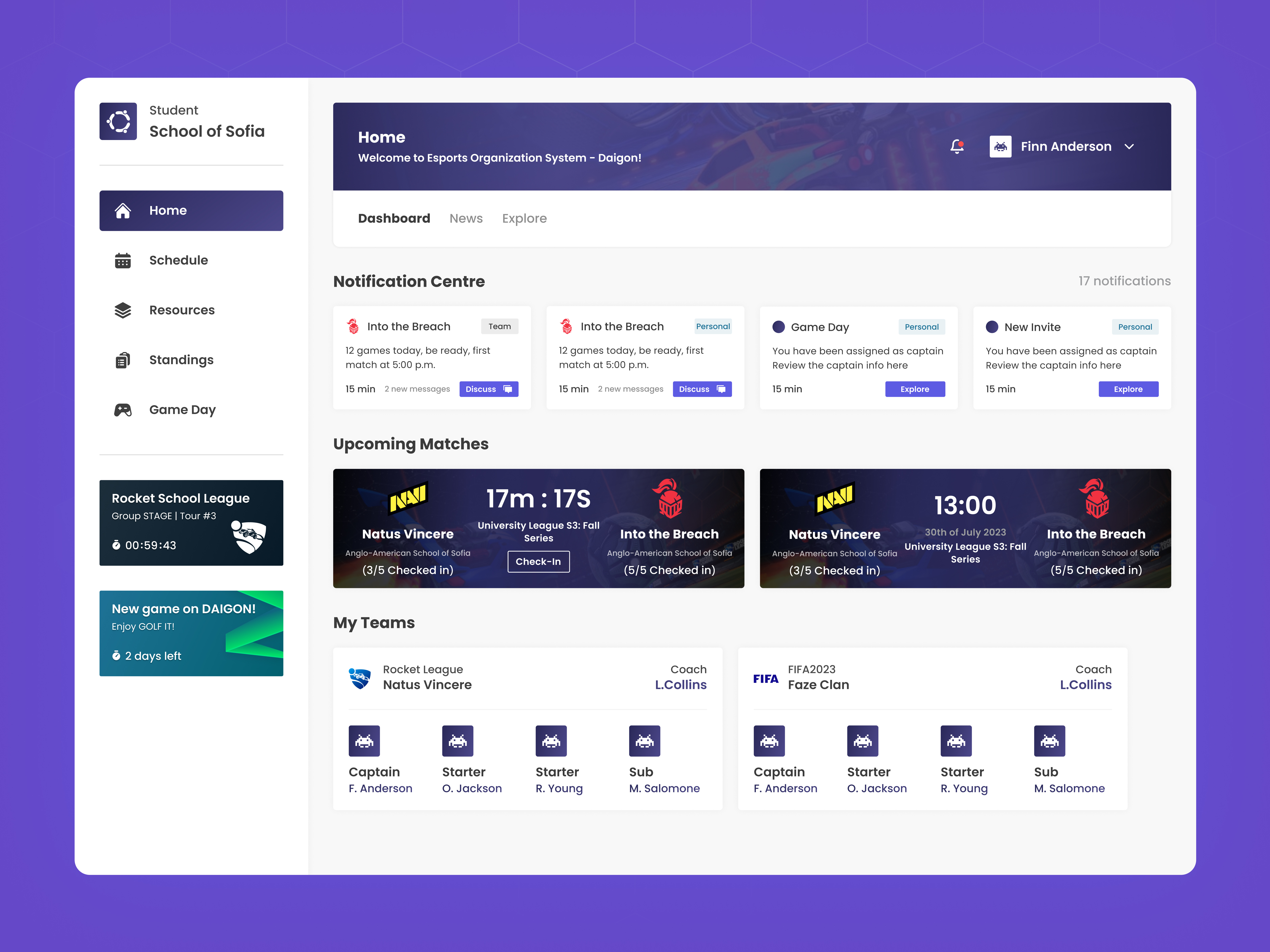 eSports Daigon: The Competitive Edge in Gaming Organization competitivegaming designinnovation digitaldashboard esportscommunity esportsmanagement esportstechnology gamescheduling gaminginterface gamingtournaments interactivedesign strategicgaming teamcoordination userexperience