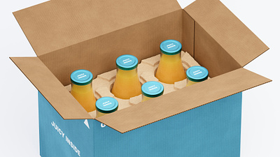 Get Juiced Co. / Bottle Concept & Packaging / Shot 2 3d artwork blender bottle brand branding concept design glass juice label packaging product realistic render