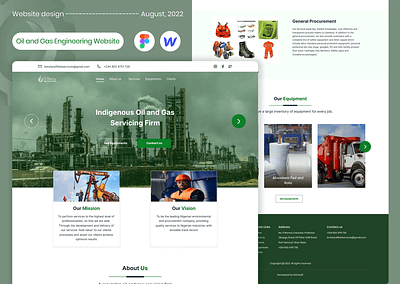 Oil and Gas Engineering Company Website company website corporate website engineering industry oil and gas petroleum