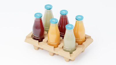 Get Juiced Co. / Bottle Concept & Packaging / Shot 3 3d artwork blender bottle brand branding concept design juice label packaging photorealism product render