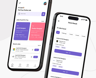 Job finding app | Prototype | UIUX case study color theory concept conceptual iphone jobapp mobile app prototype typography ui ui design ux design