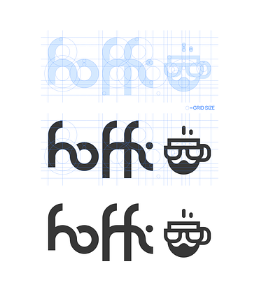 hoffi logo branding graphic design logo typography vector