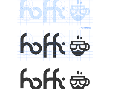 hoffi logo branding graphic design logo typography vector