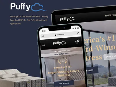 Redesign landing page and pdp above the fold application luxurious luxurious brand luxurious mattress mattress redesign redesign application redesign website website