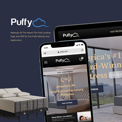Redesign landing page and pdp above the fold application luxurious luxurious brand luxurious mattress mattress redesign redesign application redesign website website