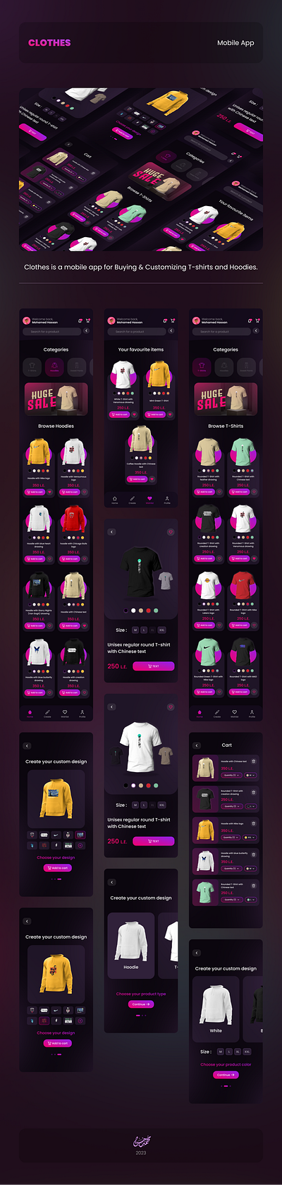 Clothes App - UI/UX branding graphic design ui