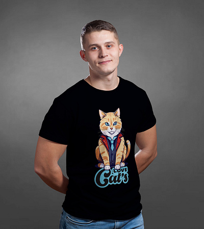 Cat T shirt design cara design t shirt