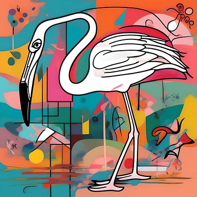flamingos RETRO Art animation graphic design motion graphics