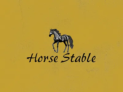 Horse Stable animal animal logo brand branding design graphic graphic design horse horses illustration logo logo design minimalistic profile simple stable teaching tone typography vector