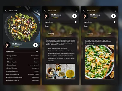 Recipe App UI #DailyUI animation app design ui
