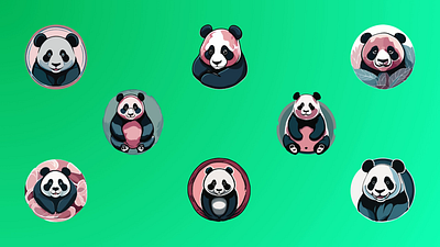 Panda illustrations animation branding graphic design logo motion graphics