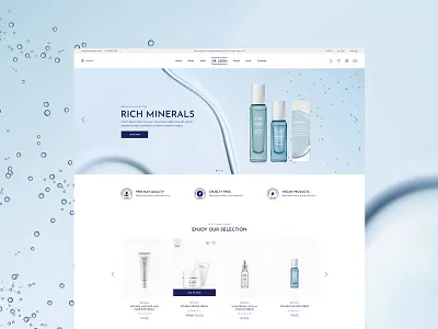 Dr. Leigh - Medical Cosmetics Shop Theme clean cosmetics dermatology design ecommerce medical product responsive shop skincare ui webdesign website