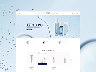 Dr. Leigh - Medical Cosmetics Shop Theme clean cosmetics dermatology design ecommerce medical product responsive shop skincare ui webdesign website
