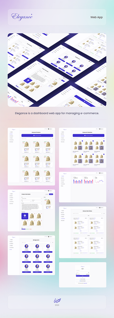 Elegance - UI/UX branding graphic design ui