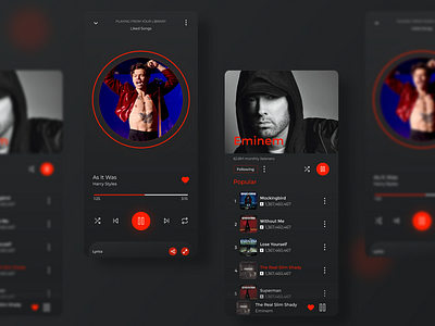 Music App UI/UX Design appdesign designinspiration graphic design interactiondesign mobileapp mobileui musicplayer responsivedesign ui uiinspiration uiux userinterface visualdesign