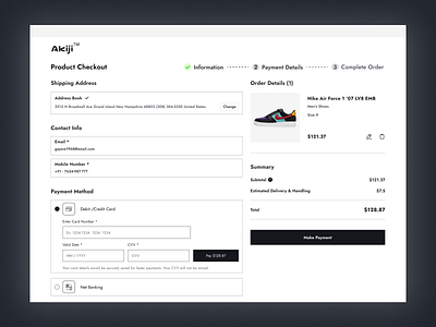 E-commerce product checkout page(Web) by DesiznLab Studio on Dribbble