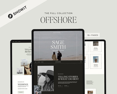 Offshore Showit Template Collection photography website showit showit blog template showit blog theme showit sales page showit shop template showit template showit website showit website template showit website theme website website design website for photographers website template website theme