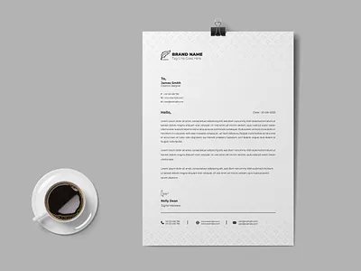 Letter Head Template white