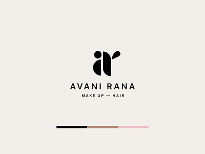 Avani Rana Logo Branding artist branding creative design designer graphic design hair hairstyle identity illustration logo makeup saloon ui vector