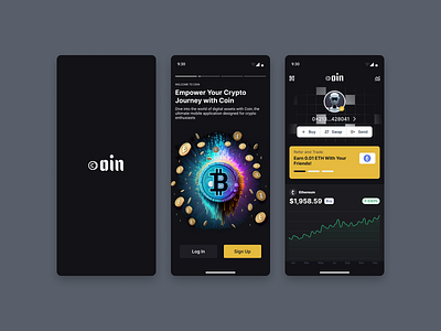 Crypto Wallet app bitcoin clean crypto cryptotrading design ethereum investing mobile mobile app mobile ui mobileapp money nft send trading ui uidesign wallet