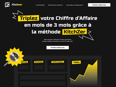 Modern landing page for Dark Kitchen SaaS agency dark kitchen landing page figma figma landing page landing page lp modern landing page saas saas landing page ui design