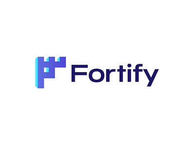 Fortify best logo brand identity creative f letter f logo flat fort gradiant icon letter logo letter mark logo design logo designer minimal modern professional protect safety security top logo