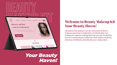 Beauty Makeup Kit Website. ado adobe illusteation adobe photoshop adobe xd branding design figma illustration logo ui ux ux design