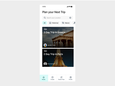 Exquisite Trip Planner App Interface – Personalized Itinerary personalizedtrave