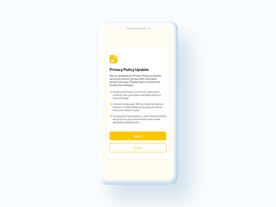 Daily UI_ Day 015_ Pop-Up Message creative creative yellow design message minimal mobile modern onboarding pop up search splash scrreen typography ui ux web yellow